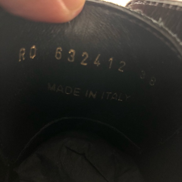 Saint Laurent Black Leather Combat Boots 38 - Picture 12 of 16